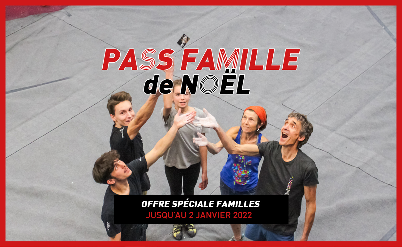 Pass Famille de Noël : de l'escalade Block'Out pour toute la famille !
